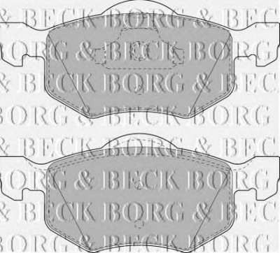 BORG & BECK bbp1858 -  Комплект тормозных колодок, дисковый тормоз